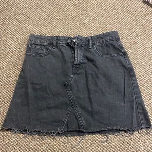 Black jean skirt
